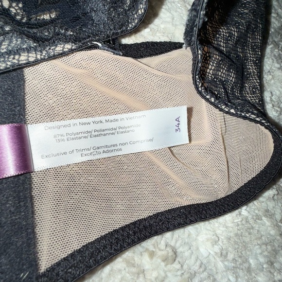 Adore Me Black and Tan Lace Sexy Bra- Size 34A - Picture 7 of 8